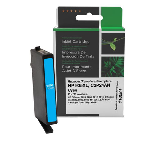 Clover Technologies Group, LLC Remanufactured High Yield Cyan Ink Cartridge (Alternative for HP C2P24AN 935XL) (825 Yield)