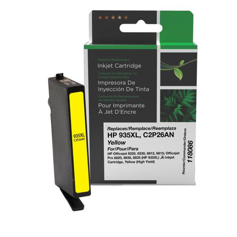 Clover Technologies Group, LLC Remanufactured High Yield Yellow Ink Cartridge (Alternative for HP C2P26AN 935XL) (825 Yield)