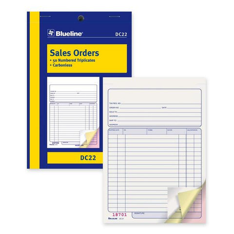 Dominion Blueline, Inc Sales Order Book