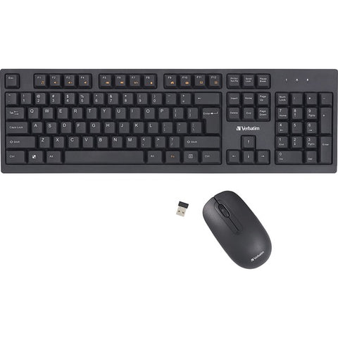 Verbatim America, LLC Verbatim - Keyboard and mouse set - wireless - 2.4 GHz