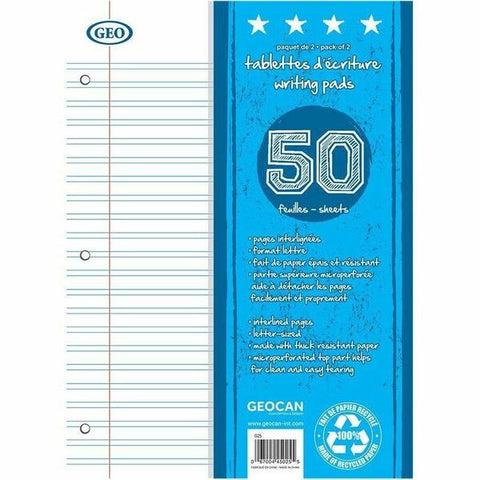 Geocan, Inc Writing Pads, Pack of 2