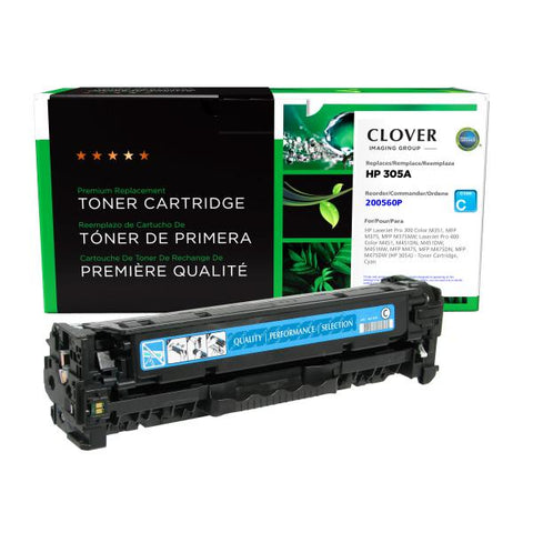 Clover Technologies Group, LLC Remanufactured Cyan Toner Cartridge (Alternative for HP CE411A 305A) (2600 Yield)