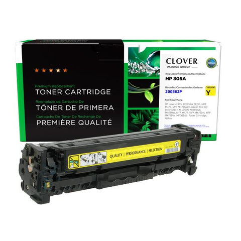 Clover Technologies Group, LLC Remanufactured Yellow Toner Cartridge (Alternative for HP CE412A 305A) (2600 Yield)