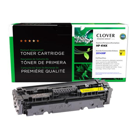 Clover Technologies Group, LLC Clover Imaging Remanufactured High Yield Yellow Toner Cartridge for HP W2022X (HP 414X)