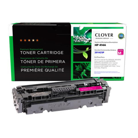 Clover Technologies Group, LLC Clover Imaging Remanufactured Magenta Toner Cartridge (New Chip) for HP 414A (W2023A)