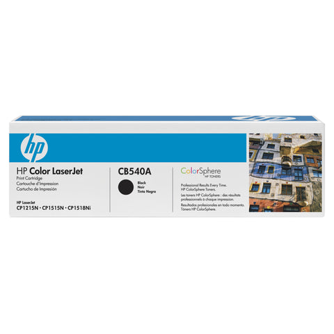 HP 125A (CB540A) Black Original LaserJet Toner Cartridge (2200 Yield)