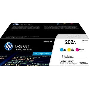 HP HP 202A CF500AM Cyan, Magenta, Yellow Toner Cartridge 3-pack