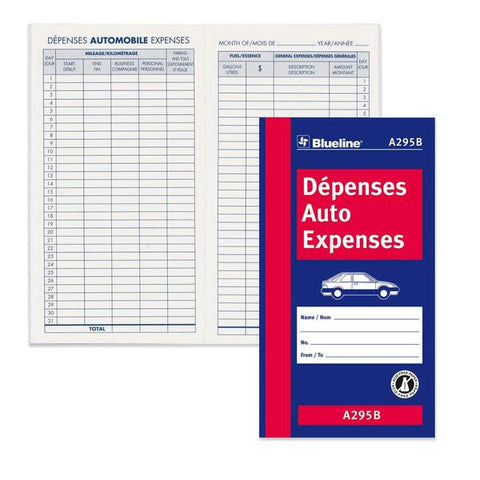 Dominion Blueline, Inc Bilingual Auto Expense Log Book