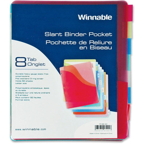 Winnable Enterprise Co. Ltd. 8-Tab Slant Binder Pocket
