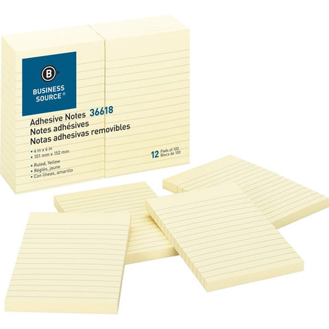 Business Source Business Source Ruled Adhesive Notes