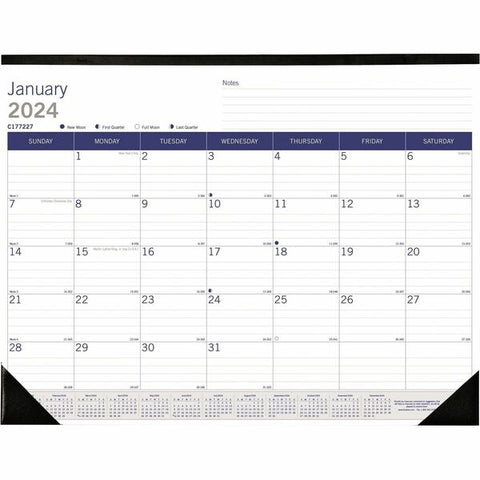 Dominion Blueline, Inc Blueline DuraGlobe Monthly Desk Pad Calendar