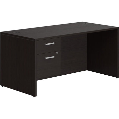 Global Upholstery Co., Inc Ionic Single Pedestal Desk 60"W x 30"D x 29"H Dark Espresso