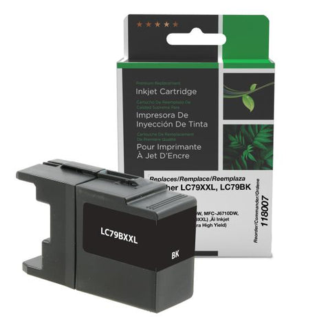 Clover Technologies Group, LLC Remanufactured Extra High Yield Black Ink Cartridge (Alternative for Brother LC79BK) (2400 Yield)