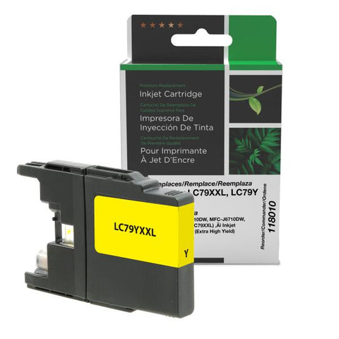 Clover Technologies Group, LLC Remanufactured Extra High Yield Yellow Ink Cartridge (Alternative for Brother LC79Y) (1200 Yield)