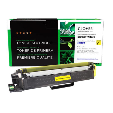 Clover Technologies Group, LLC Remanufactured Yellow Toner Cartridge for Brother TN223