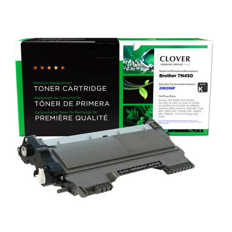 Clover Technologies Group, LLC Remanufactured High Yield Toner Cartridge (Alternative for Brother TN450) (2600 Yield)