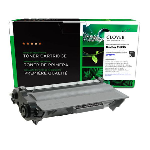 Clover Technologies Group, LLC Remanufactured High Yield Toner Cartridge (Alternative for Brother TN750) (8000 Yield)