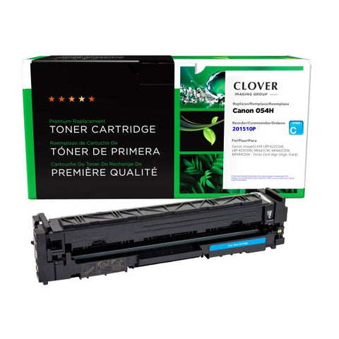 Clover Technologies Group, LLC Clover Imaging Remanufactured High Yield Cyan Toner Cartridge for Canon 3027C001 (054H)