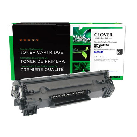 Clover Technologies Group, LLC Remanufactured Toner Cartridge (Alternative for HP CE278A 78A Canon 3483B001AA 126) (2100 Yield)