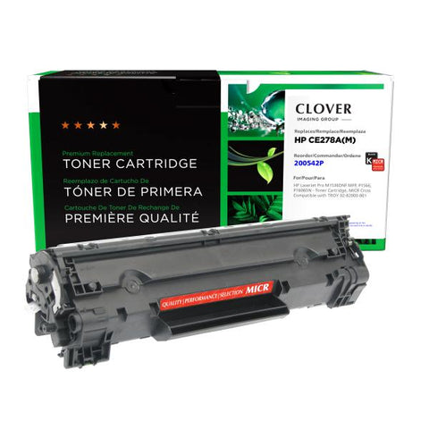 Clover Technologies Group, LLC Remanufactured MICR Toner Cartridge (Alternative for HP CE278A 78A) (2100 Yield)