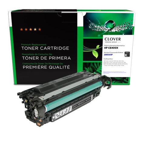 Clover Technologies Group, LLC Remanufactured High Yield Black Toner Cartridge (Alternative for HP CE400X 507X) (11000 Yield)