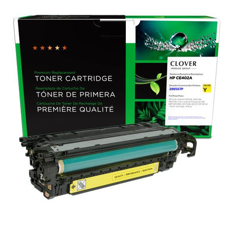 Clover Technologies Group, LLC Remanufactured Yellow Toner Cartridge (Alternative for HP CE402A 507A) (6000 Yield)