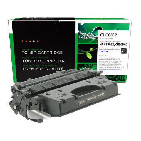 Clover Technologies Group, LLC Remanufactured High Yield Toner Cartridge (Alternative for HP CE505X 05X) (6500 Yield)