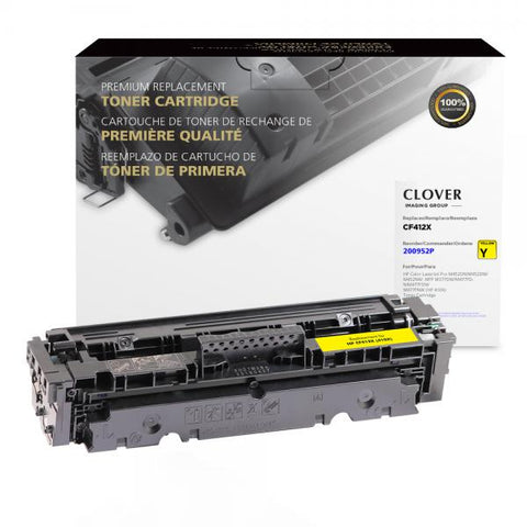 Clover Technologies Group, LLC Remanufactured High Yield Yellow Toner Cartridge for HP CF412X (HP 410X)