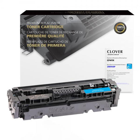 Clover Technologies Group, LLC Remanufactured High Yield Cyan Toner Cartridge for HP CF411X (HP 410X)